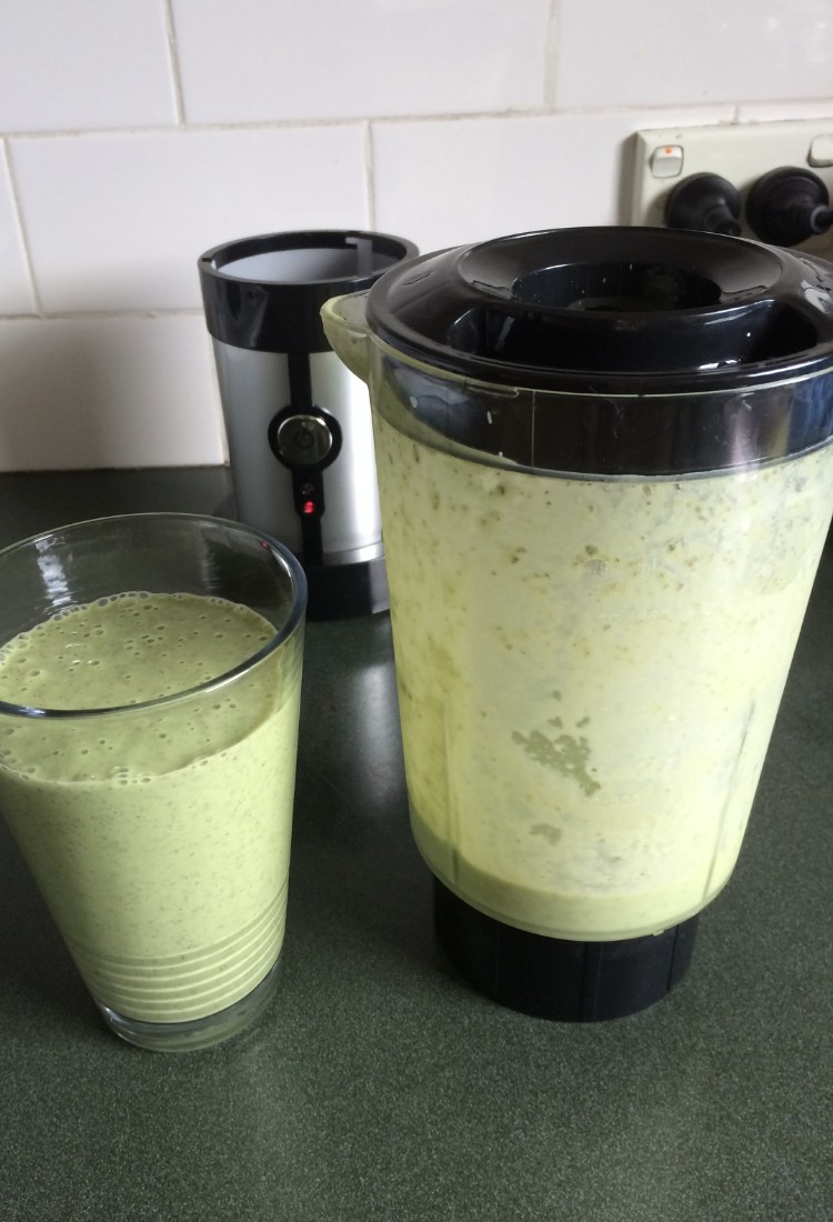 Green smoothie with Bulk Nutrients vanilla isowhey protein powder Green smoothie made with Bulk Nutrients vanilla protein powder